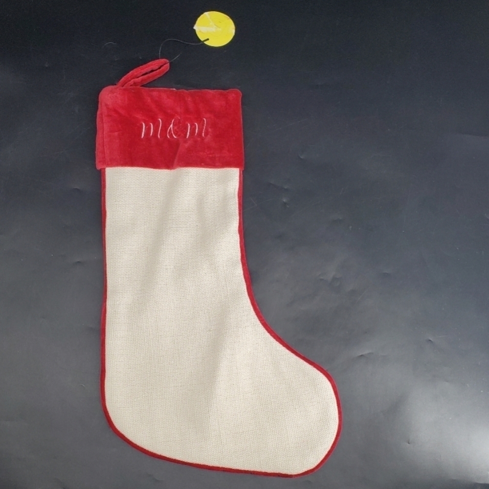 NEW MOM West Elm Linen Christmas Holiday Gift Christmas Stocking
